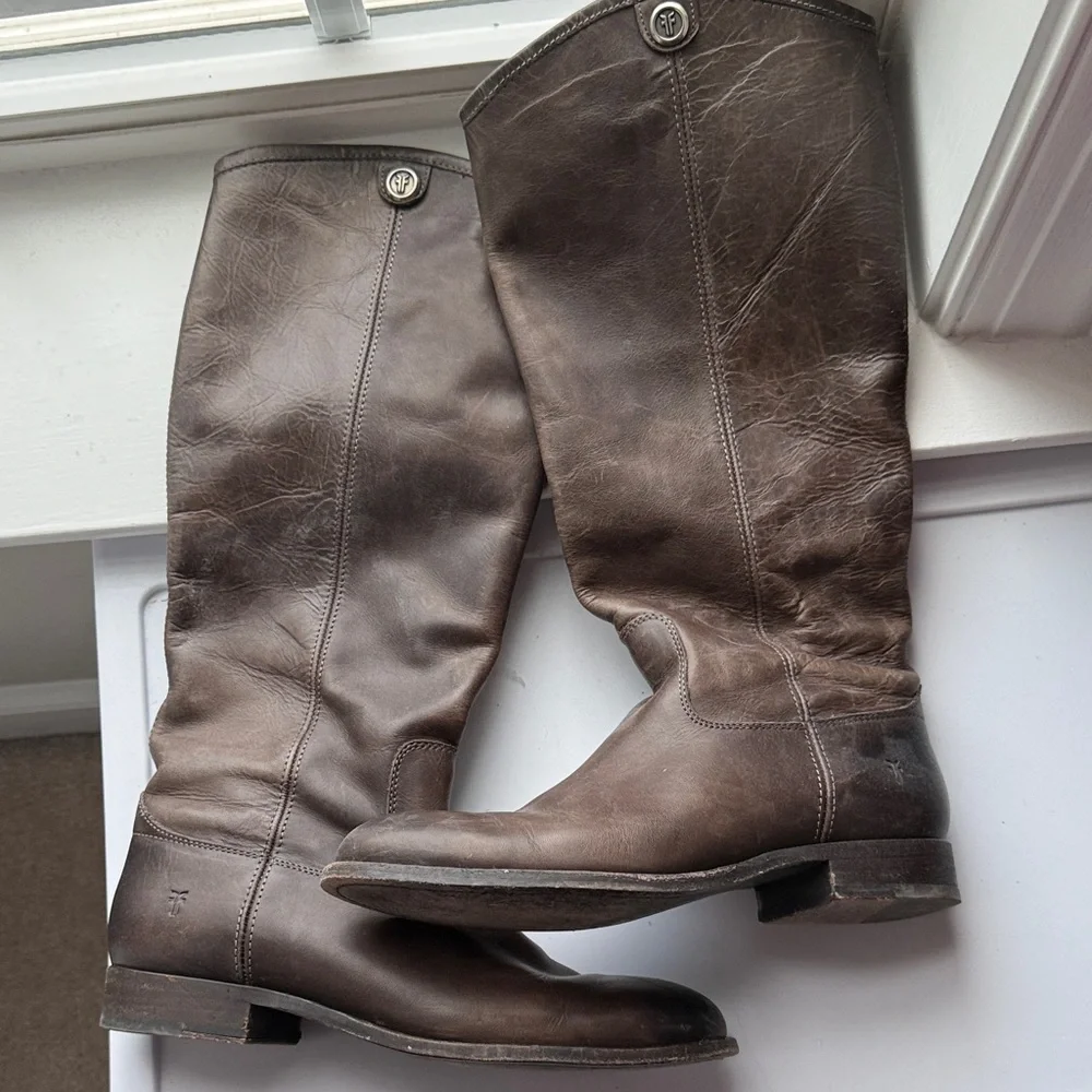 Frye Brown Leather Riding Boots - Picture 6 of 6